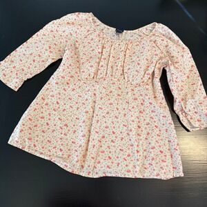 GAP Cream Floral Peasant Maternity Blouse